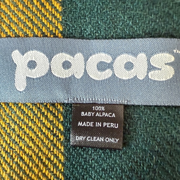Pacas‎ Inc 100% Baby Alpaca Scarf Made in Peru Plaid Fall Luxury 73" - Picture 3 of 5